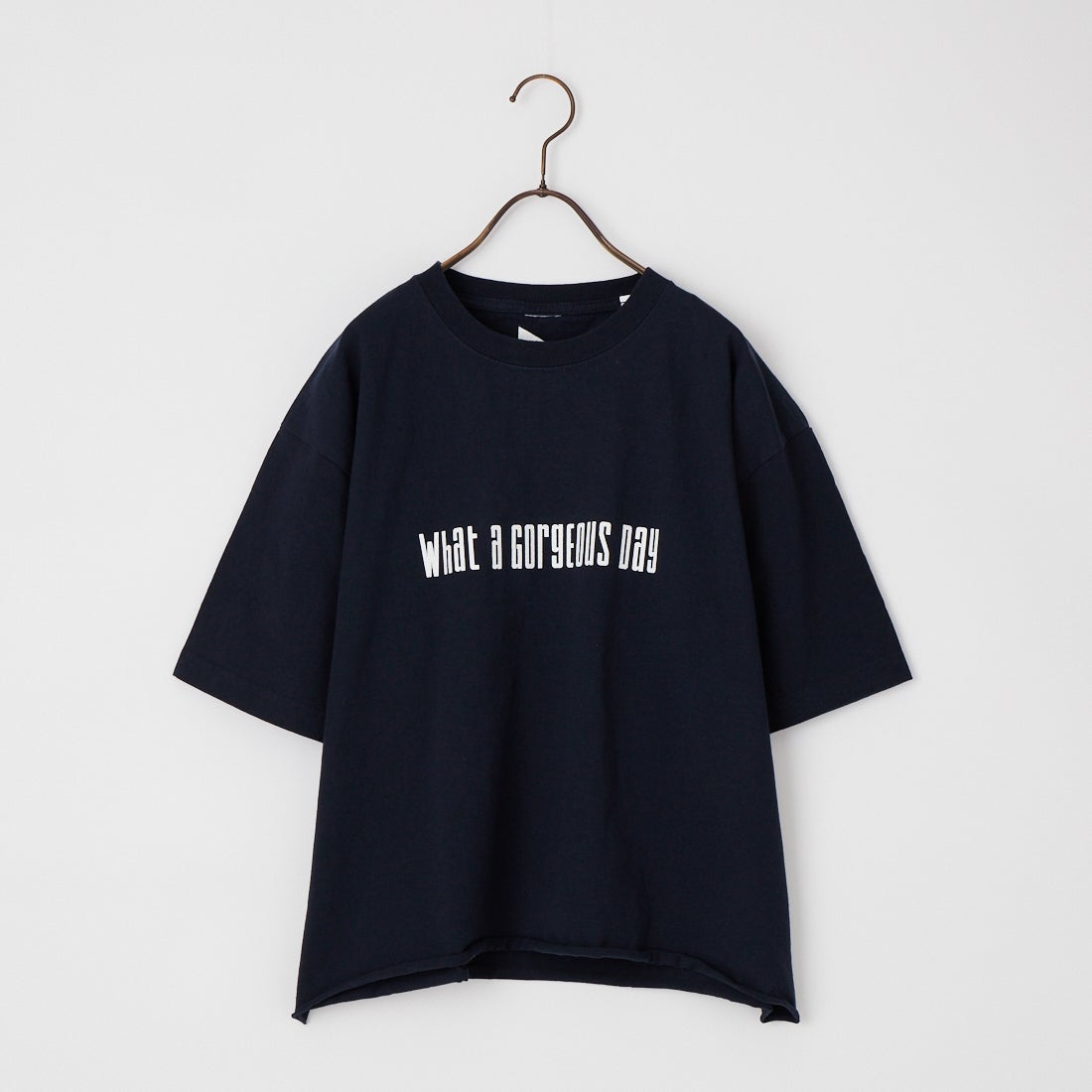 FUNG [ファング] GORGEOUS カットオフ プリントTシャツ [GORGEOUS] NAVY