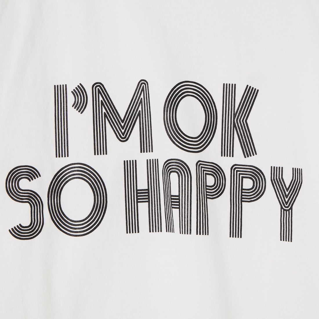 FUNG [ファング] I'M OK カットオフ プリントTシャツ [IM-OK] WHT/BLACK