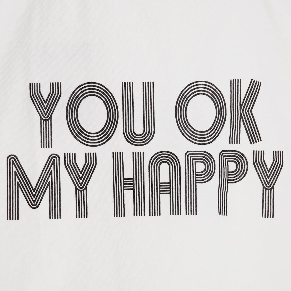 FUNG [ファング] I'M OK カットオフ プリントTシャツ [IM-OK] WHT/BLACK