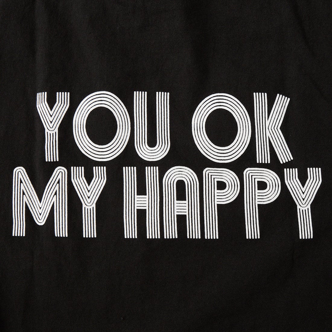 FUNG [ファング] I'M OK カットオフ プリントTシャツ [IM-OK] BLACK