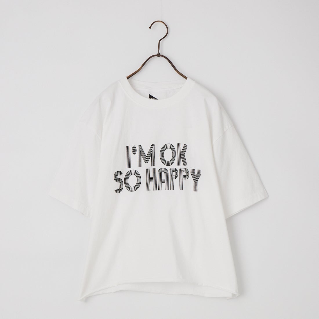 FUNG [ファング] I'M OK カットオフ プリントTシャツ [IM-OK] WHT/BLACK