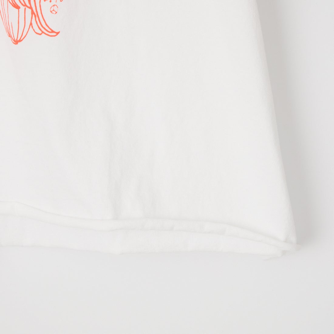 FUNG [ファング] 別注 J カットオフ プリントTシャツ [J-JF] WHT/ORANGE