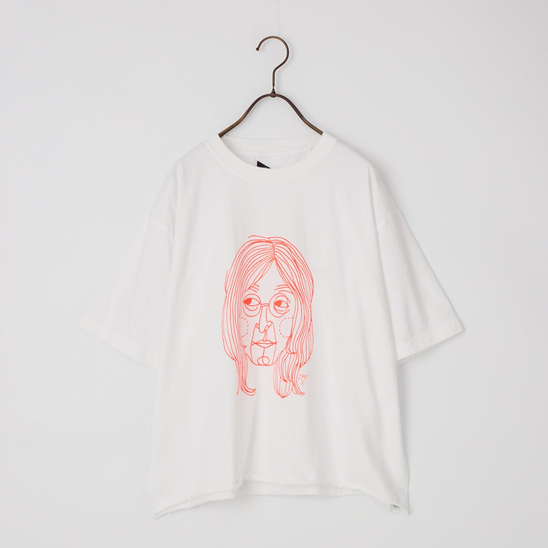FUNG [ファング] 別注 J カットオフ プリントTシャツ [J-JF] WHT/ORANGE