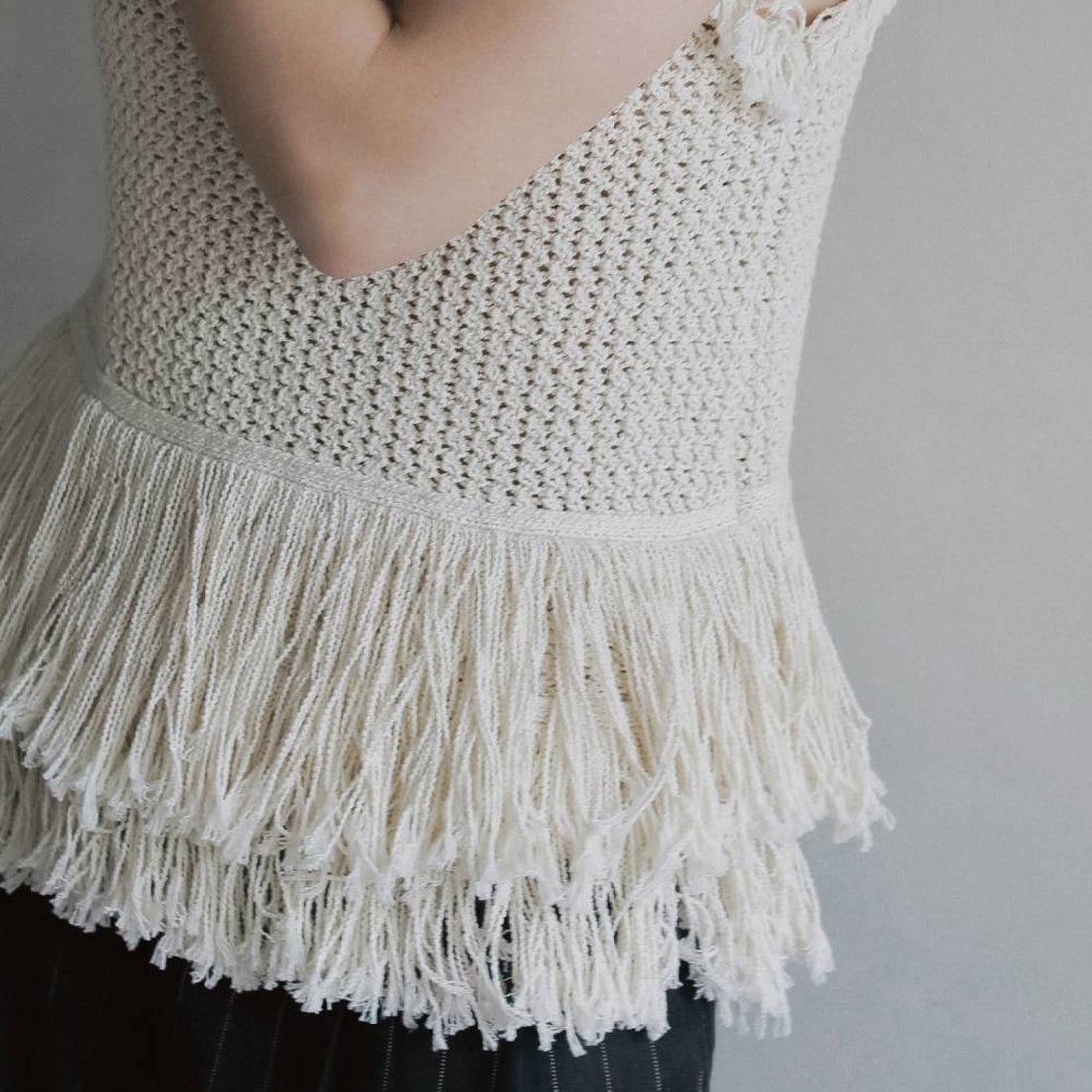 anuke [アンヌーク] フリンジ ニットタンクトップ [62610510] IVR