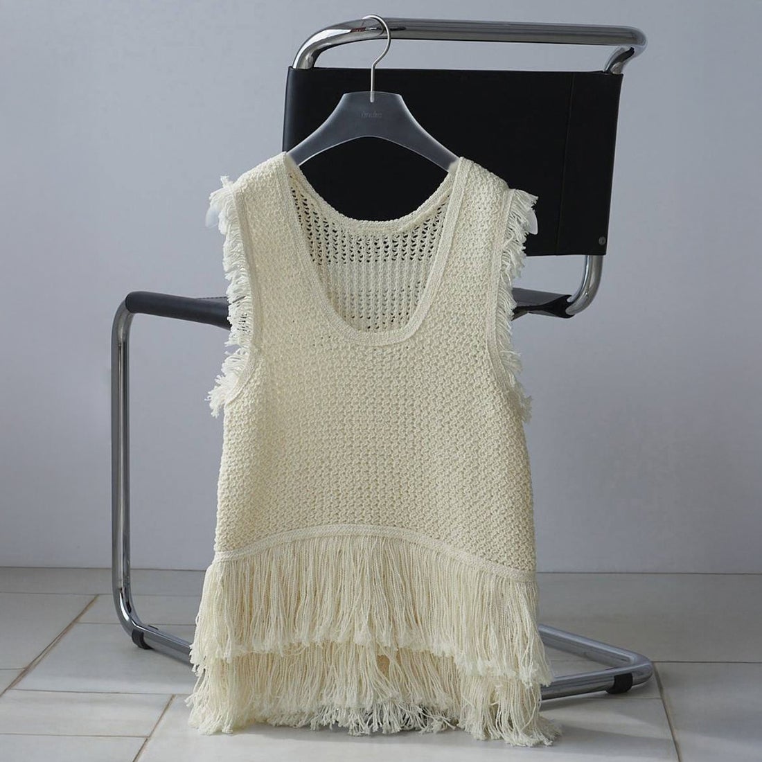 anuke [アンヌーク] フリンジ ニットタンクトップ [62610510] IVR