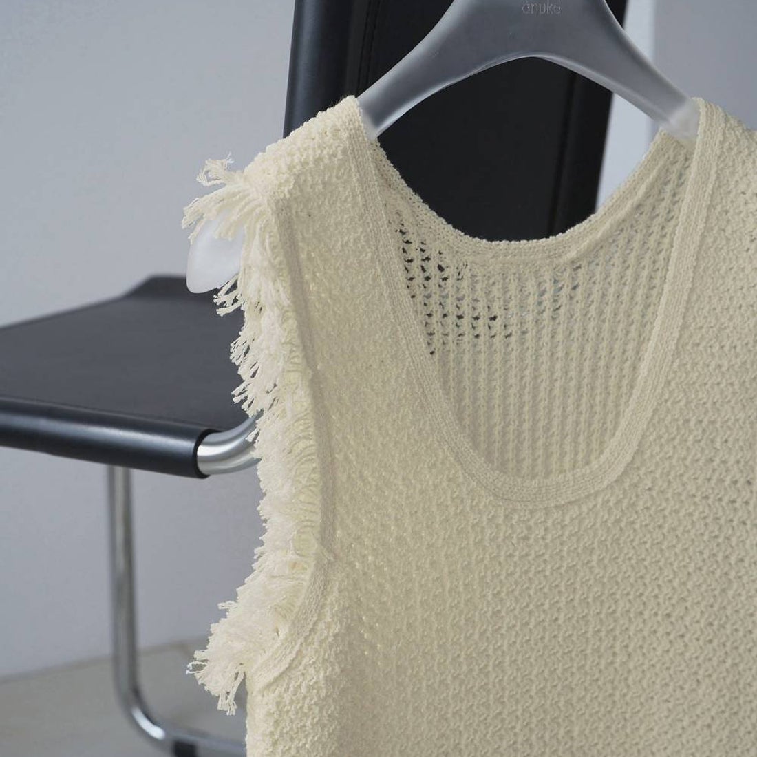 anuke [アンヌーク] フリンジ ニットタンクトップ [62610510] IVR