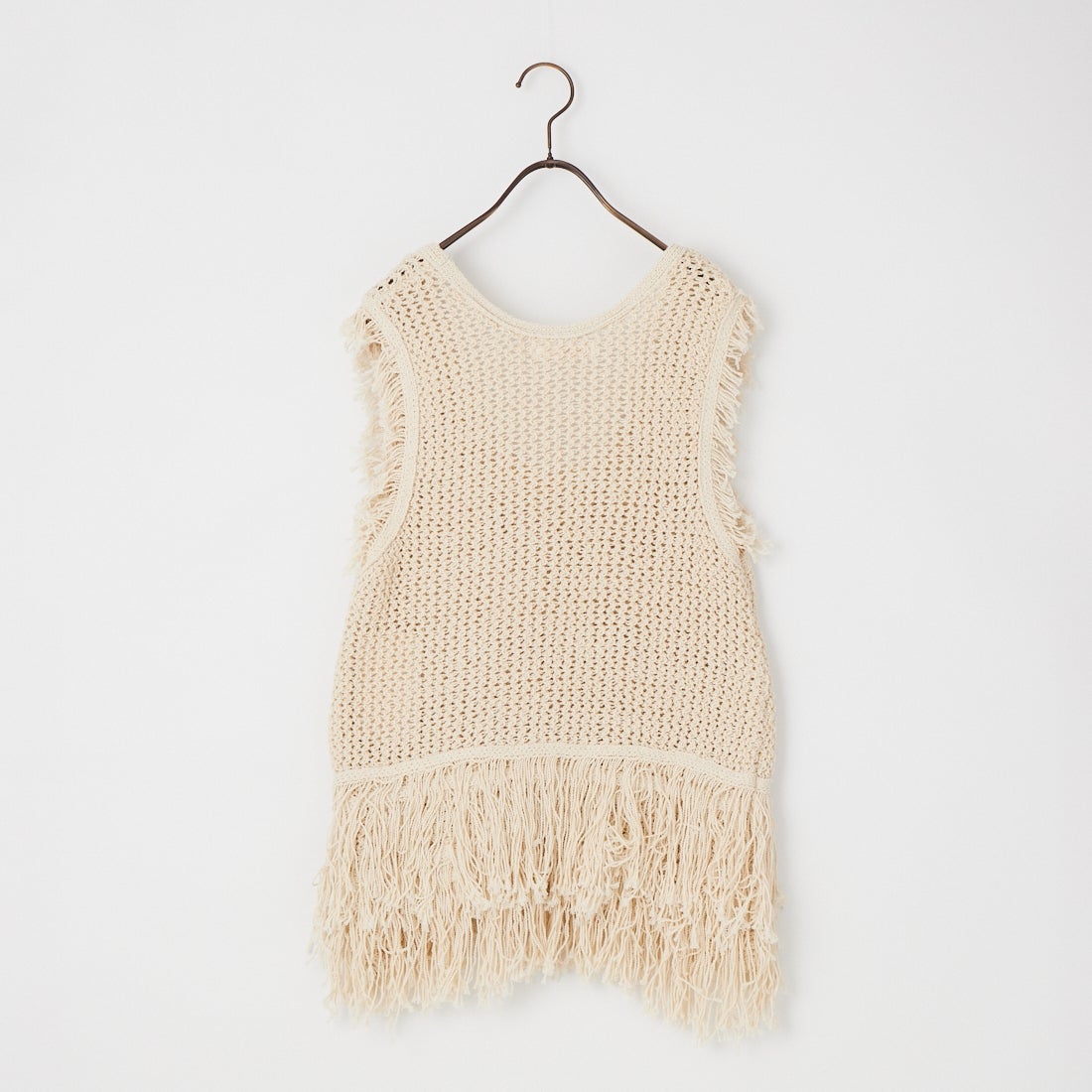 anuke [アンヌーク] フリンジ ニットタンクトップ [62610510] IVR
