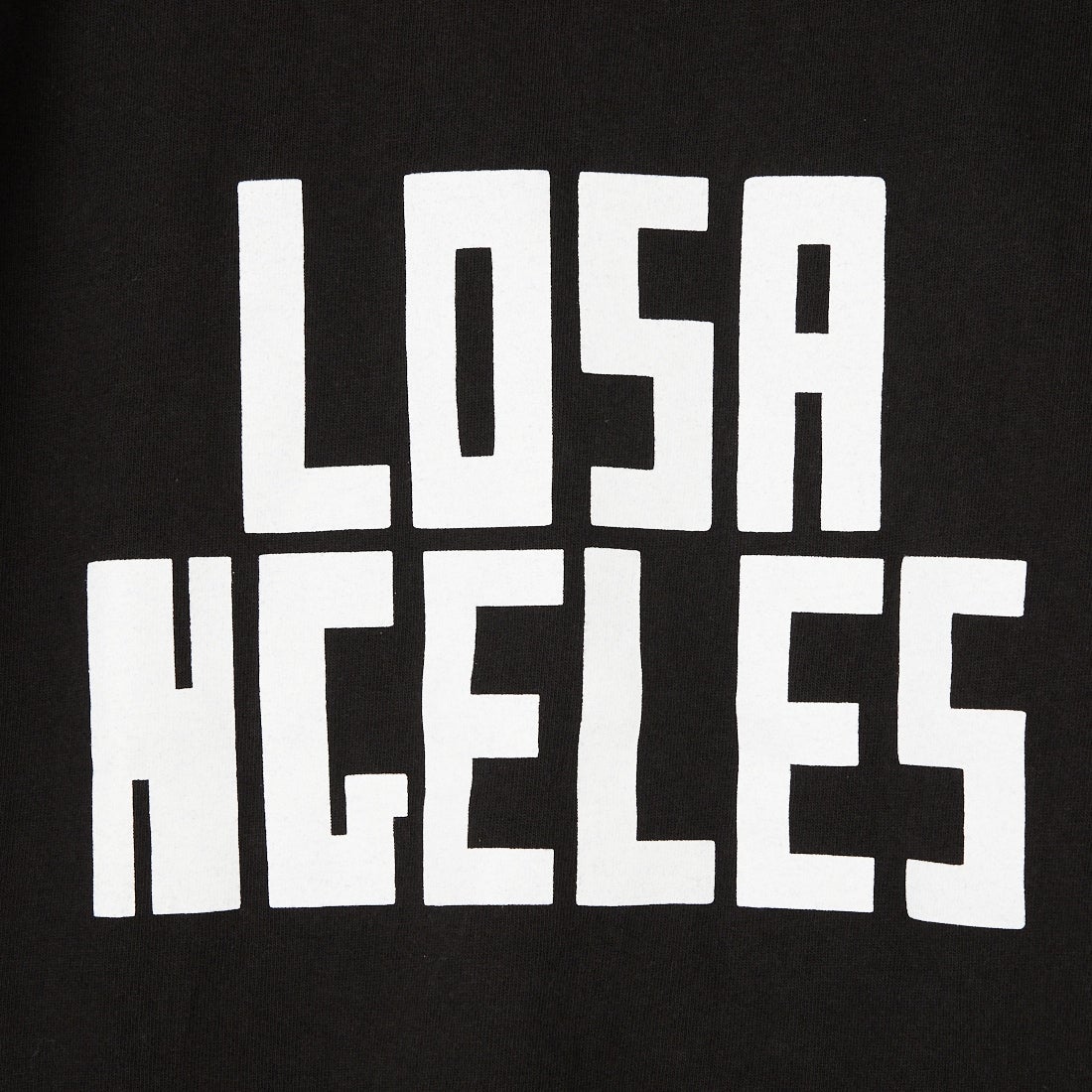 FUNG [ファング] L.A FRONT カットオフ プリントTシャツ [LA-FRONT] BLACK