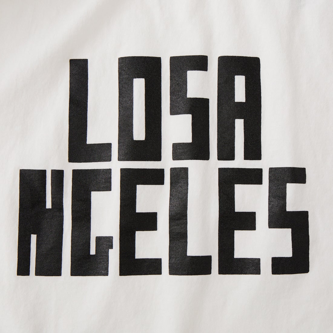 FUNG [ファング] L.A FRONT カットオフ プリントTシャツ [LA-FRONT] WHT/BLACK