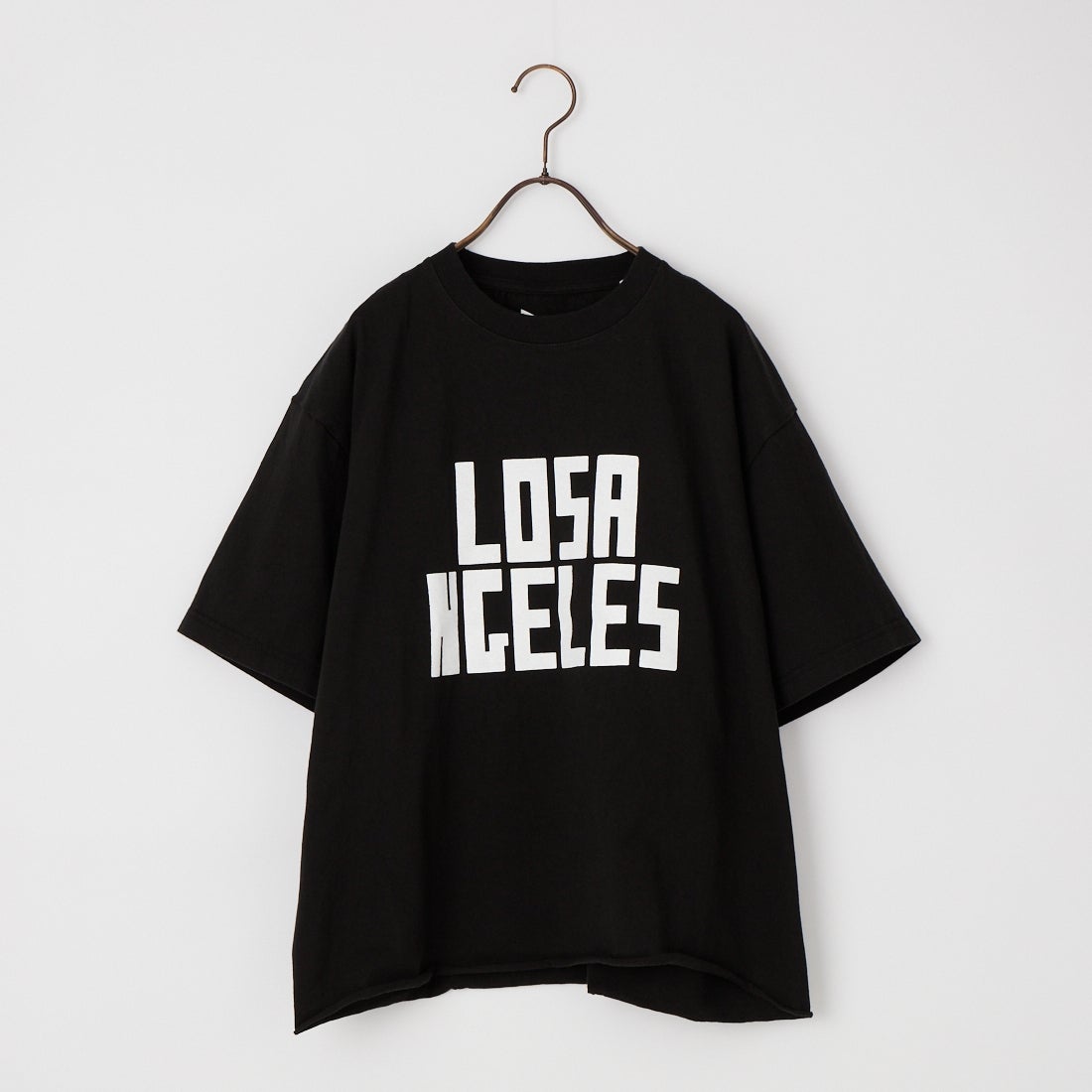 FUNG [ファング] L.A FRONT カットオフ プリントTシャツ [LA-FRONT] BLACK