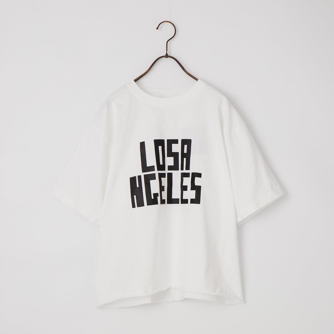 FUNG [ファング] L.A FRONT カットオフ プリントTシャツ [LA-FRONT] WHT/BLACK