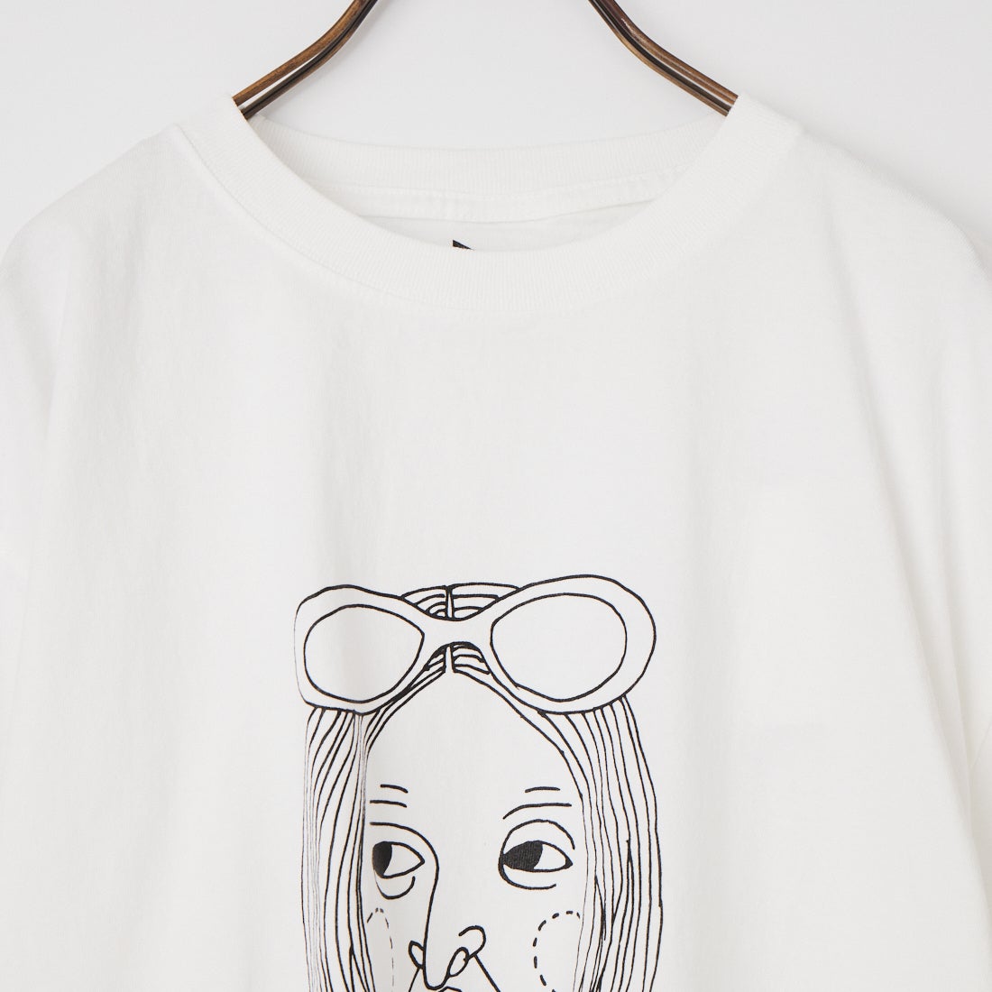 FUNG [ファング] K.C カットオフ プリントTシャツ [KC] WHT/BLACK