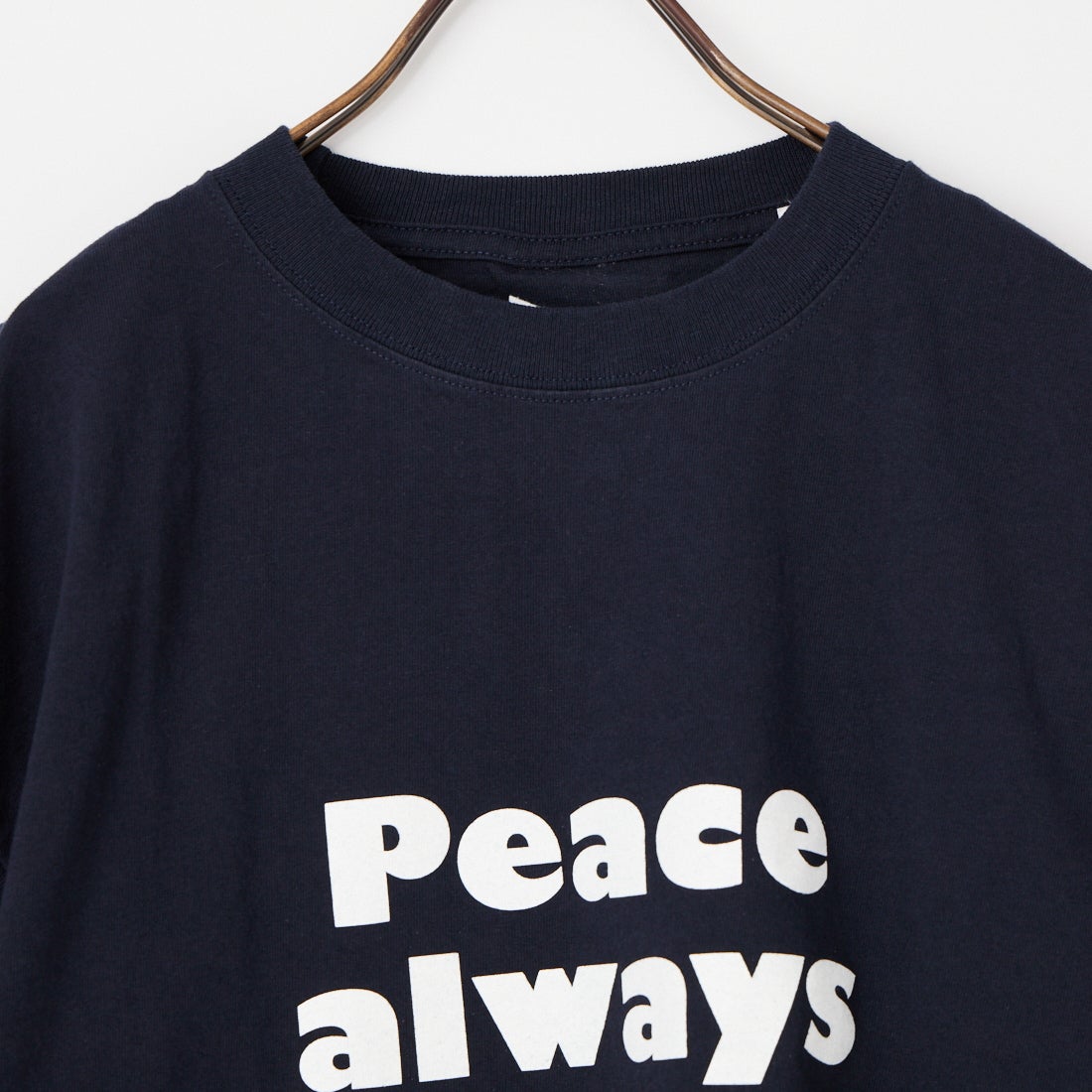 FUNG [ファング] PEACE ALWAYS カットオフ プリントTシャツ [PEACE-ALWAYS] NAVY