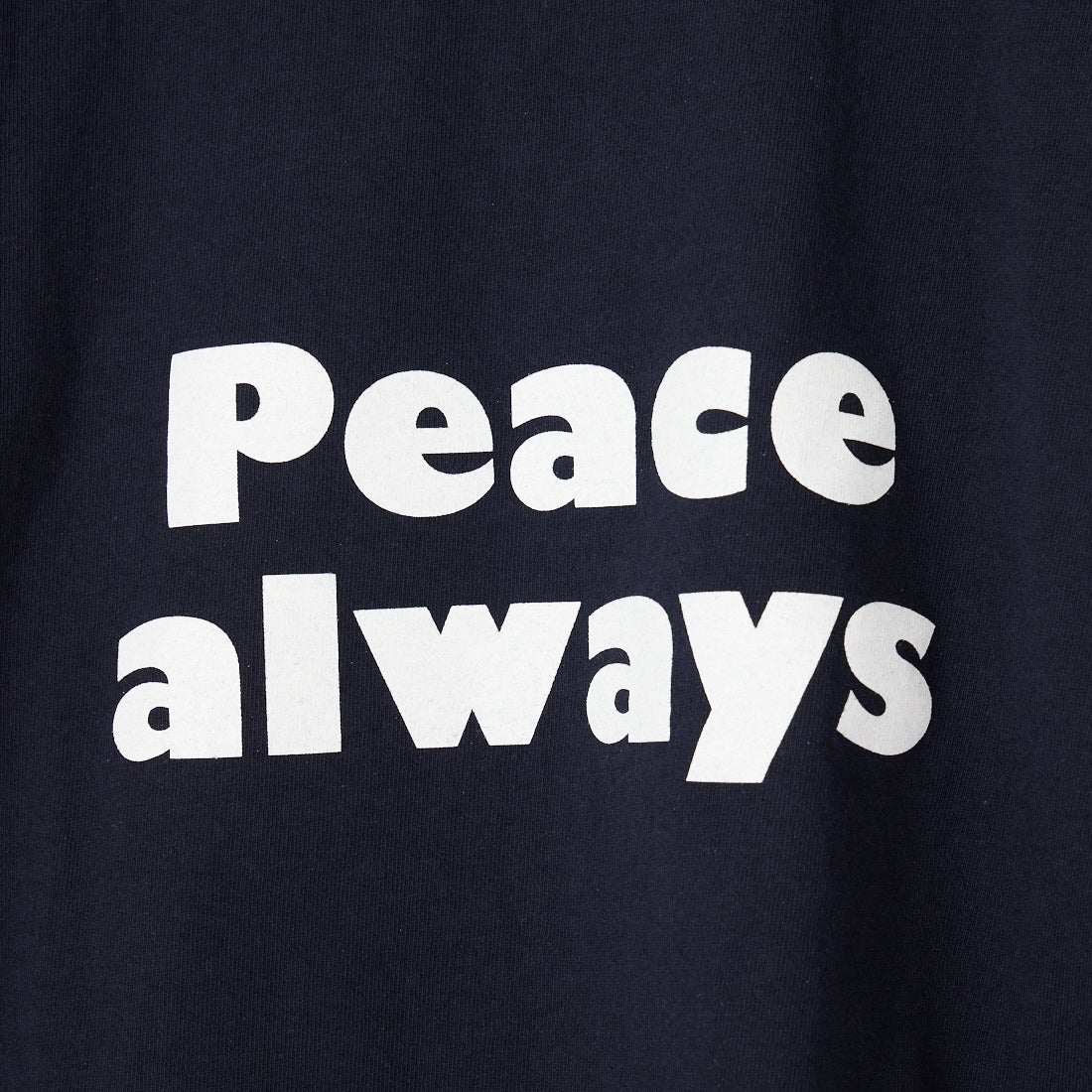 FUNG [ファング] PEACE ALWAYS カットオフ プリントTシャツ [PEACE-ALWAYS] NAVY