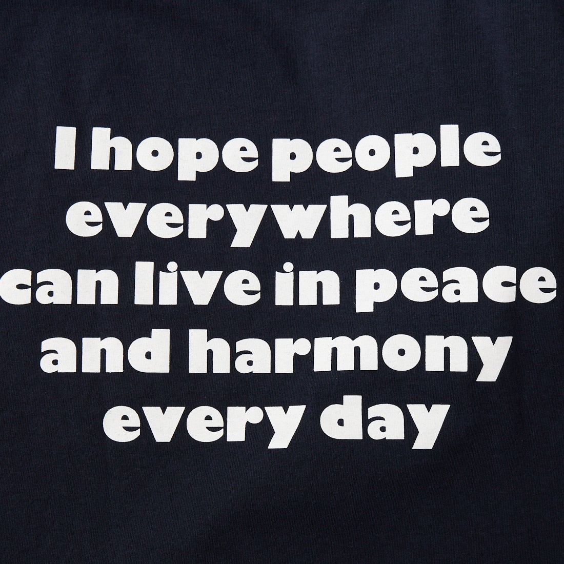 FUNG [ファング] PEACE ALWAYS カットオフ プリントTシャツ [PEACE-ALWAYS] NAVY