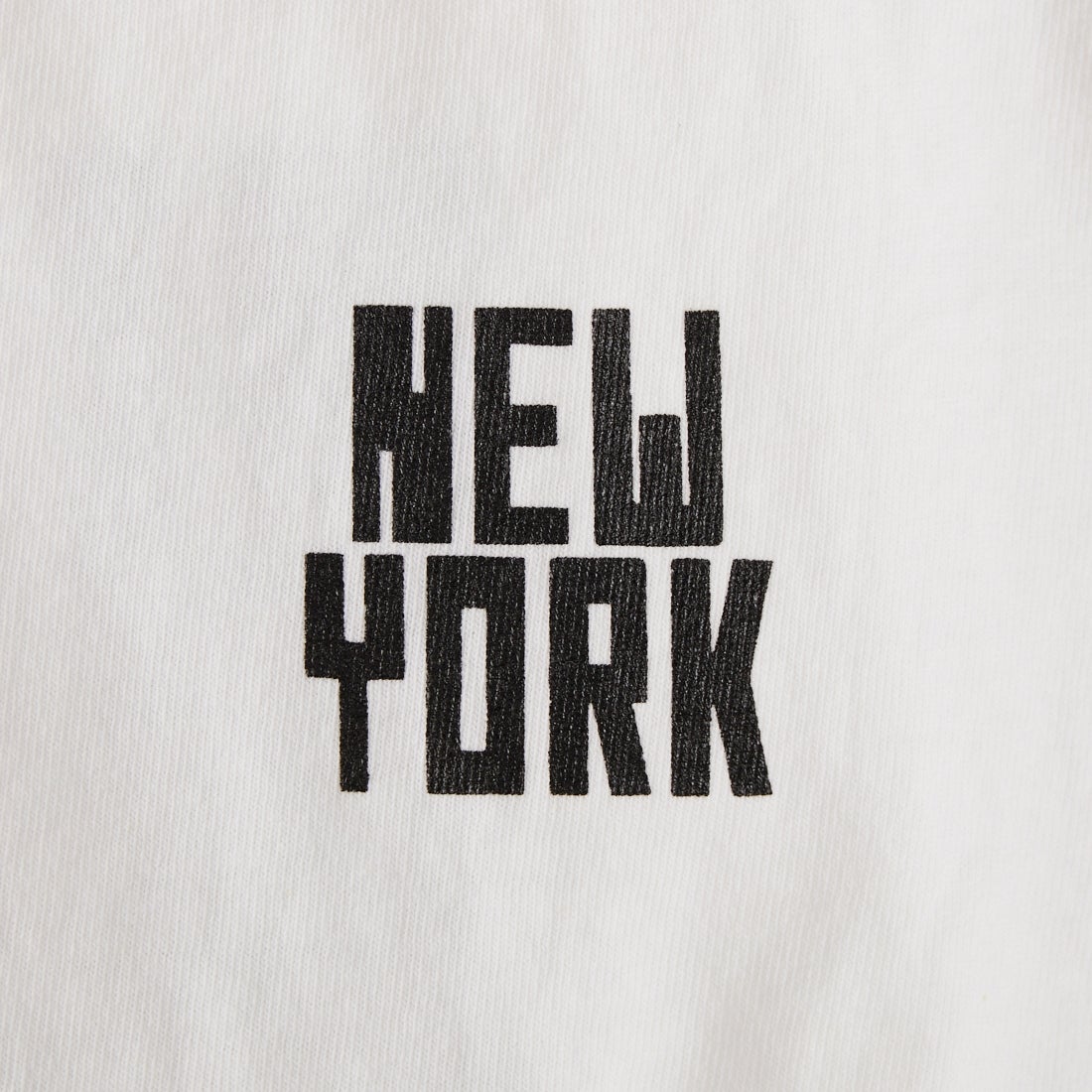 FUNG [ファング] N.Y FB カットオフ プリントTシャツ [NY-FB] WHT/BLACK
