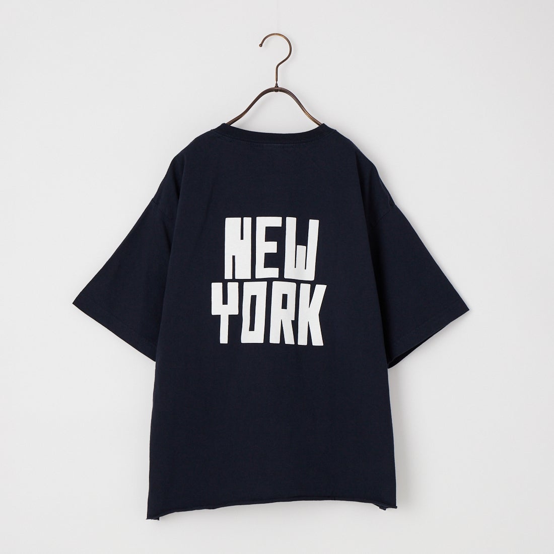 FUNG [ファング] N.Y FB カットオフ プリントTシャツ [NY-FB] NAVY