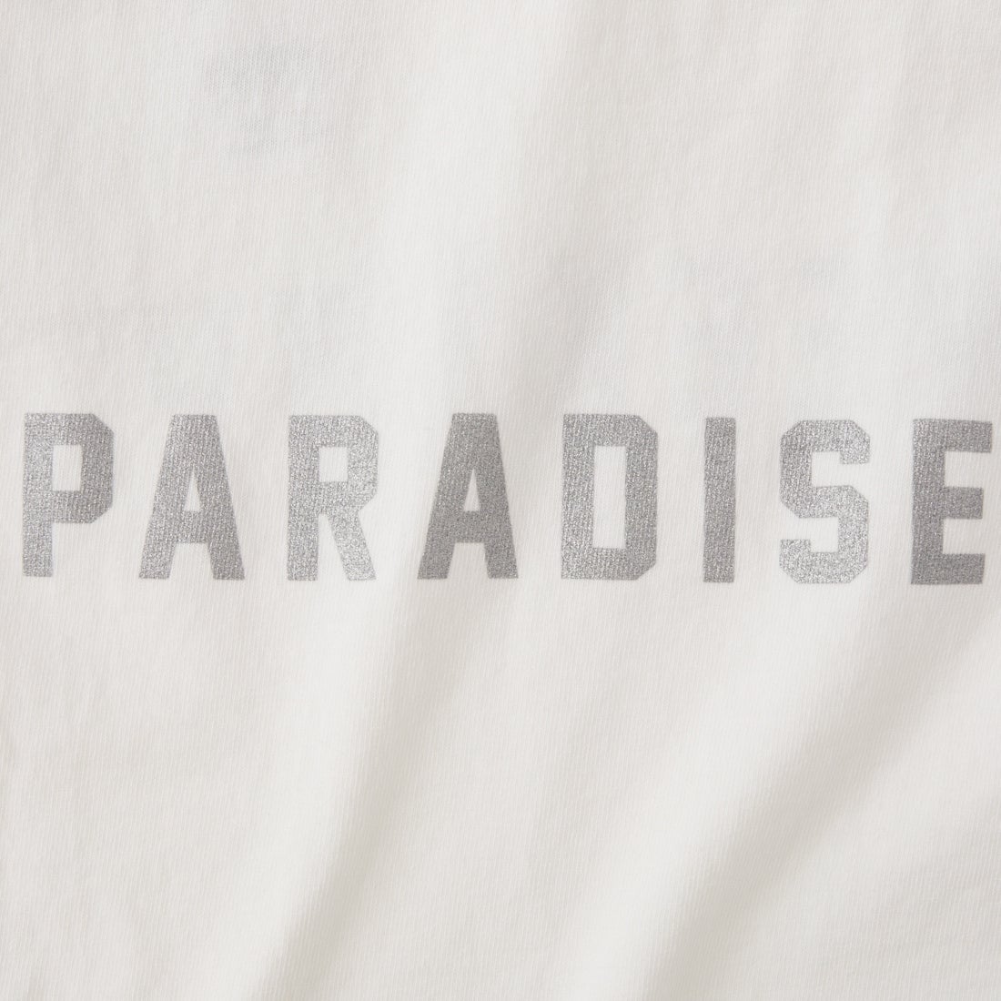 FUNG [ファング] 別注 WEEKEND カットオフ プリントTシャツ [WEEKEND-JF] WHT/SILVER