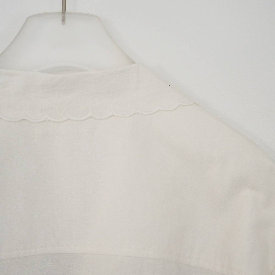 anuke [アンヌーク] カットワーク オープンカラーシャツ [62610418] WHT