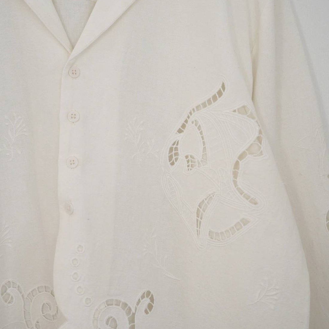 anuke [アンヌーク] カットワーク オープンカラーシャツ [62610418] WHT