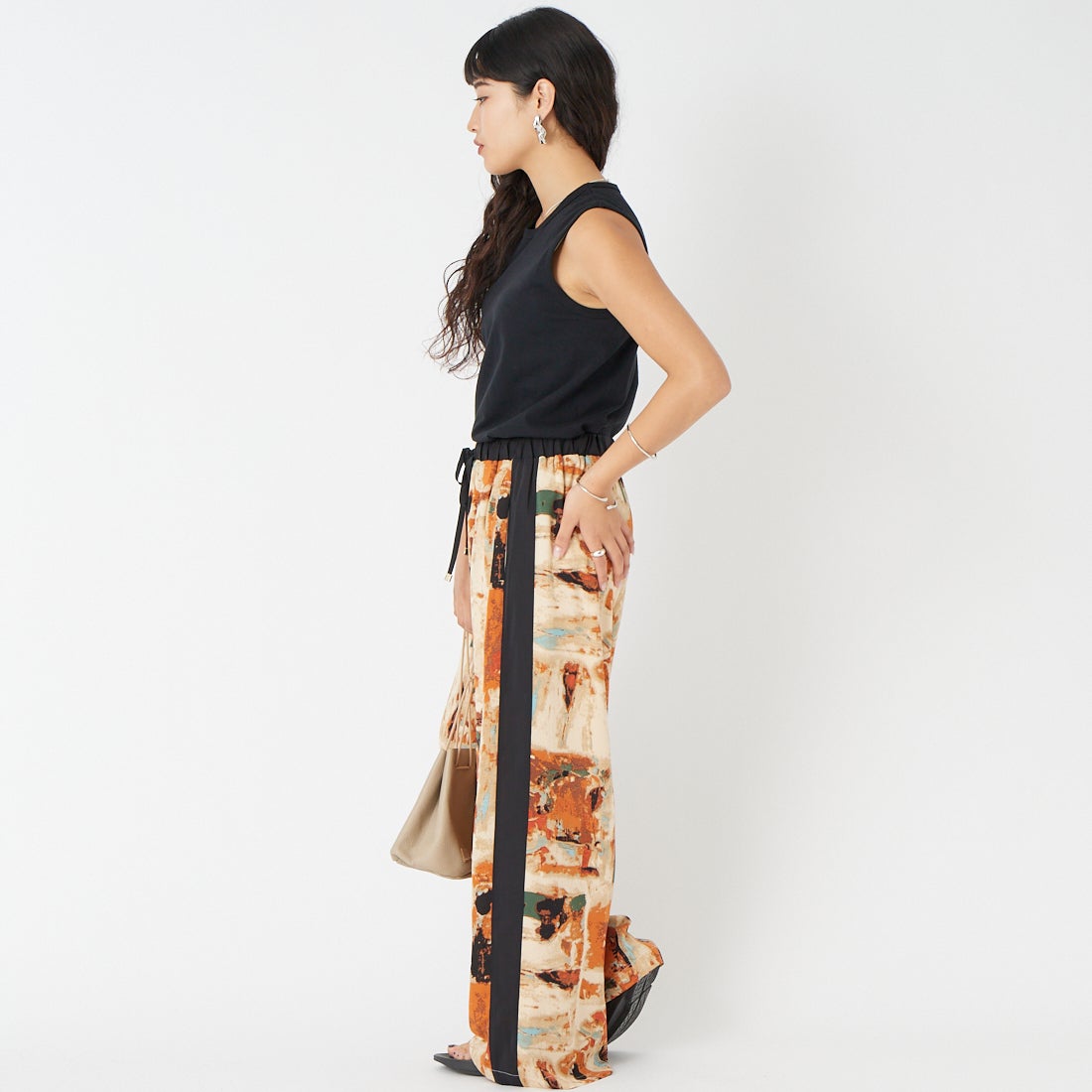 Jf Ready Made [ジェイエフレディメイド] アンシェント柄パンツ [147-19450] 35 ｵﾚﾝｼﾞ