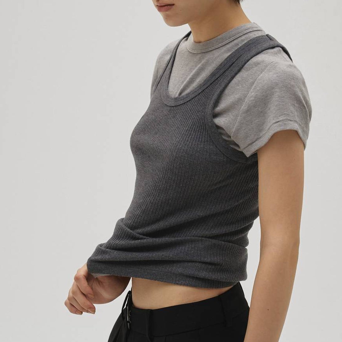 TODAYFUL [トゥデイフル] USEFUL シームレス リブタンクトップ [12610621] C/GRY