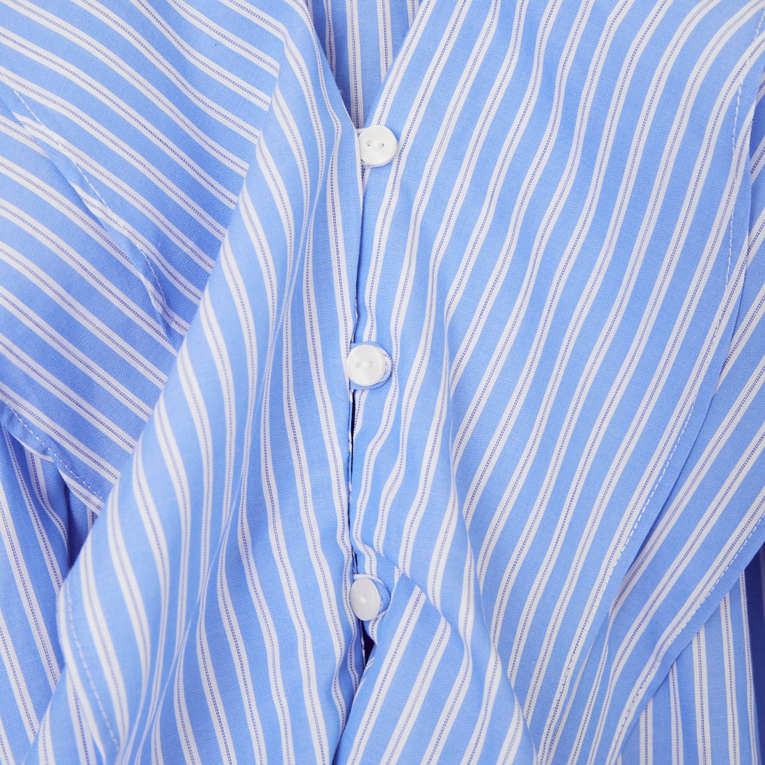 USINE [ユジーヌ] ラッフルカラーフリルブラウス [IN5-SH-6] SAX ST