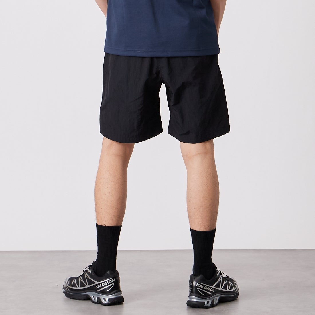 GRAMiCCi [グラミチ] ナイロンパッカブルGショーツ [G6SM-P082] BLACK &&モデル身長：177cm 着用サイズ：M&&