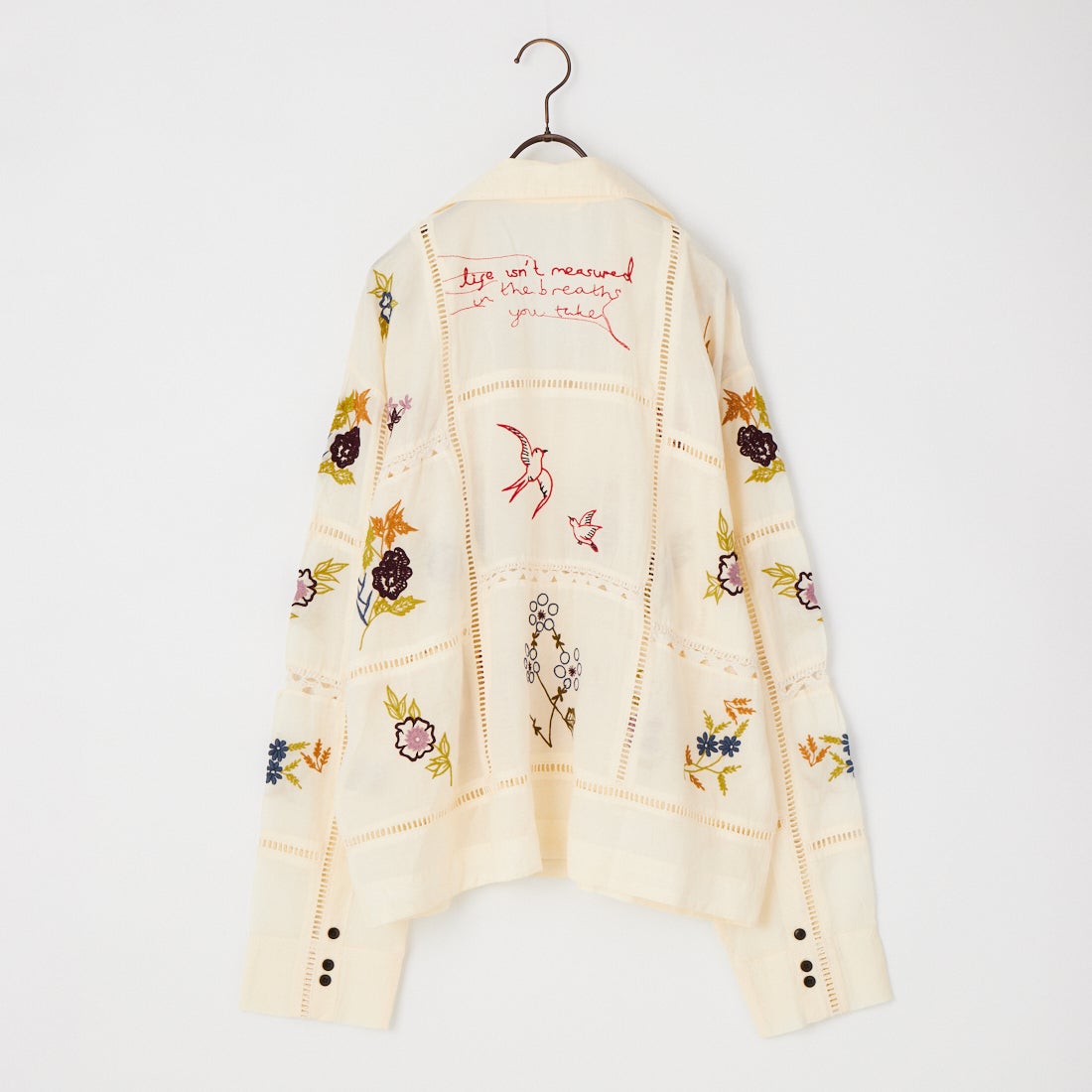 TODAYFUL [トゥデイフル] エンブロイダリー パッチワークシャツ [12610428] ECRU