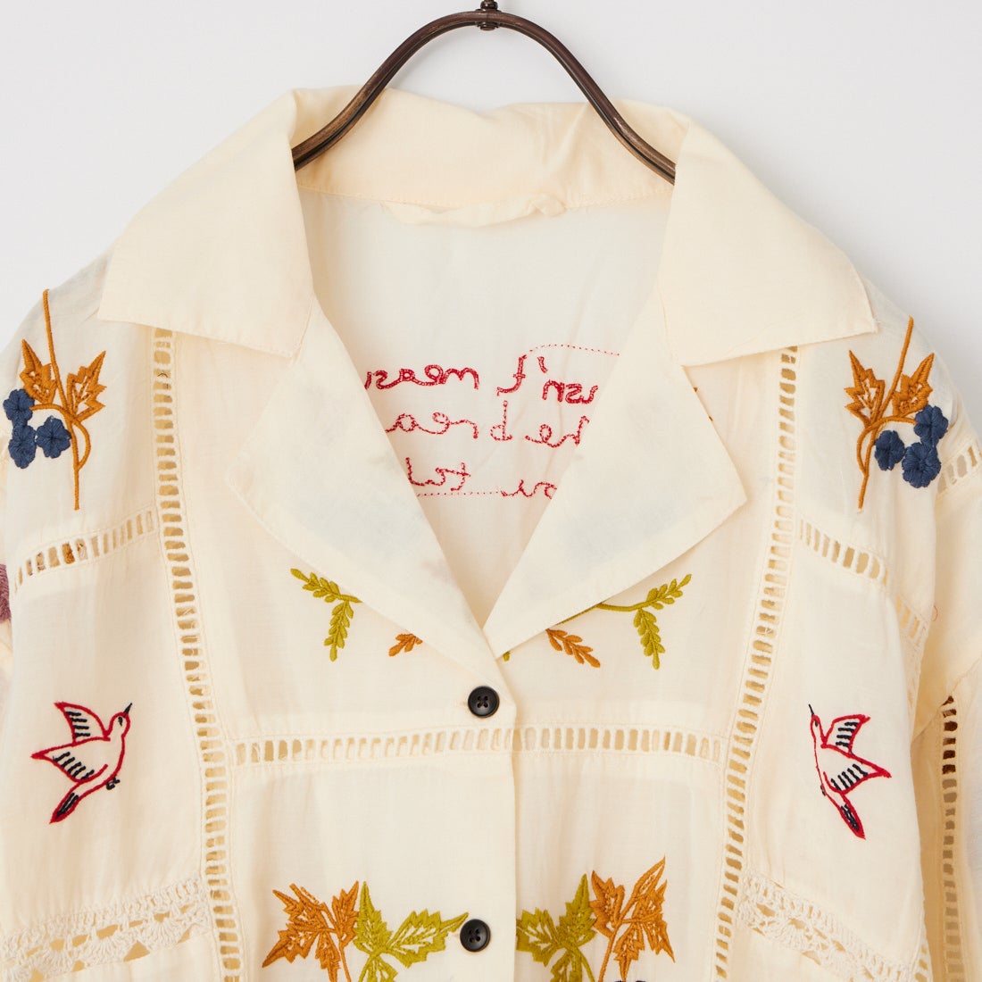 TODAYFUL [トゥデイフル] エンブロイダリー パッチワークシャツ [12610428] ECRU