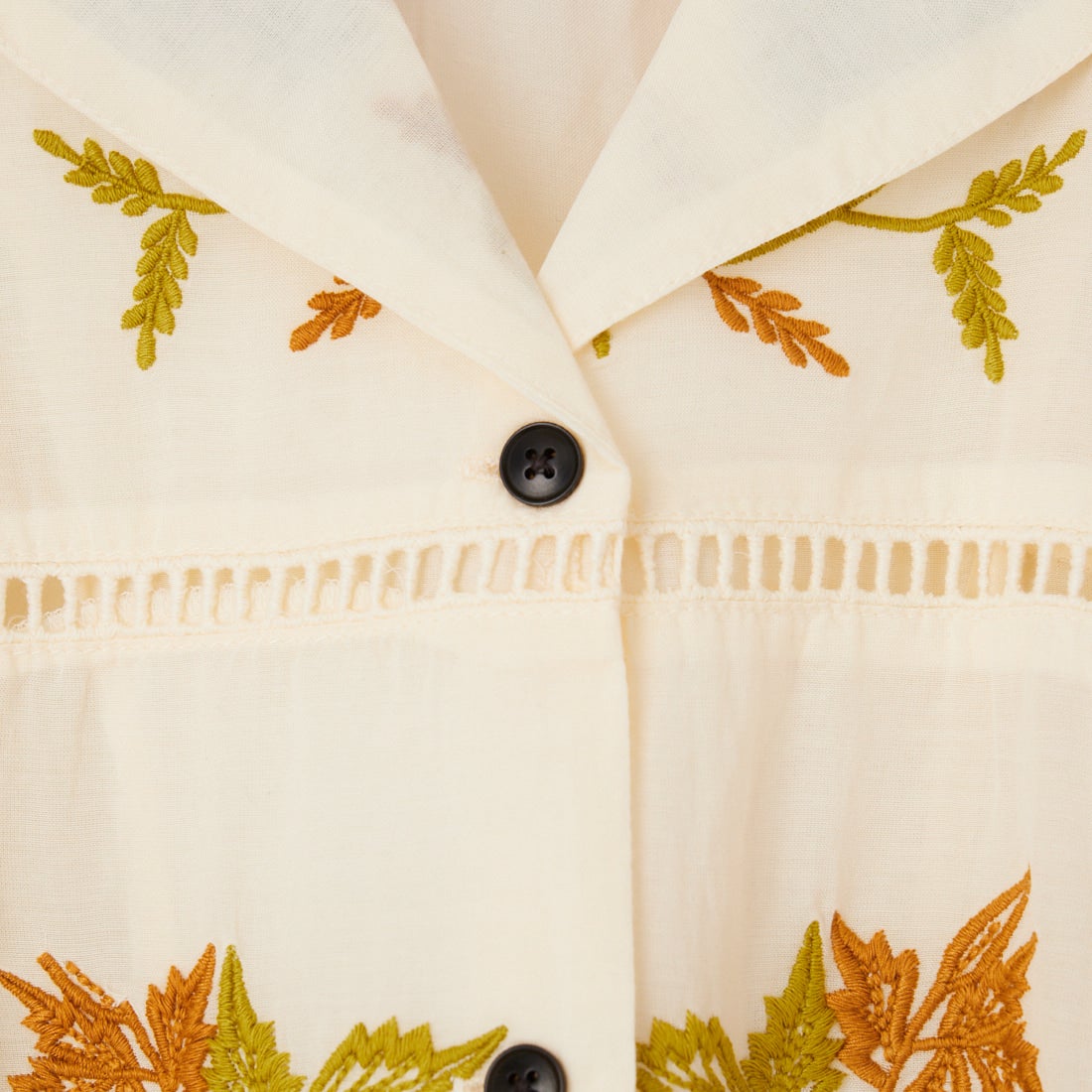 TODAYFUL [トゥデイフル] エンブロイダリー パッチワークシャツ [12610428] ECRU