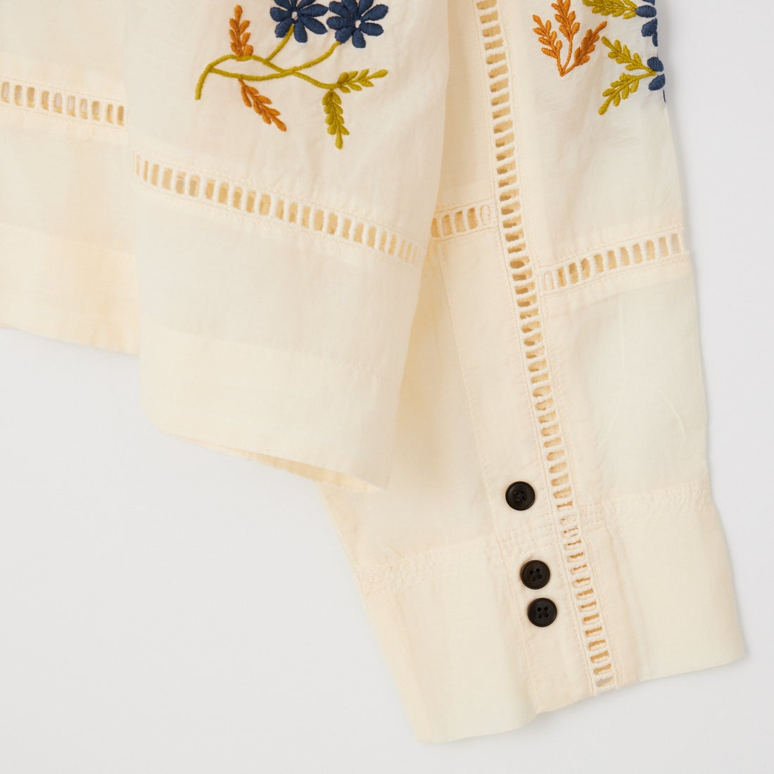 TODAYFUL [トゥデイフル] エンブロイダリー パッチワークシャツ [12610428] ECRU