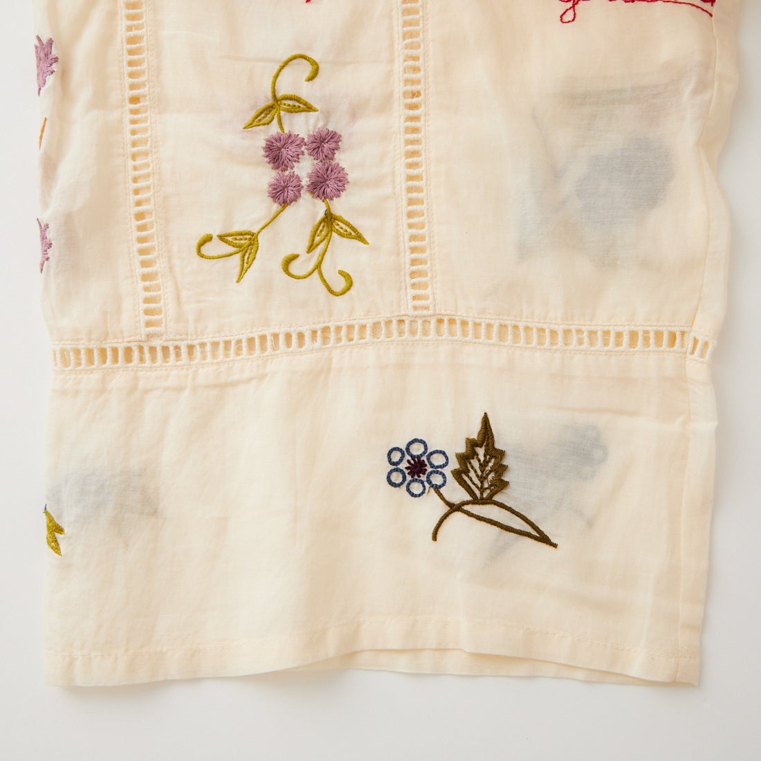 TODAYFUL [トゥデイフル] エンブロイダリー パッチワークトラウザーズ [12610719] ECRU