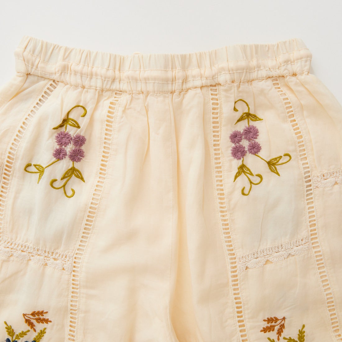 TODAYFUL [トゥデイフル] エンブロイダリー パッチワークトラウザーズ [12610719] ECRU