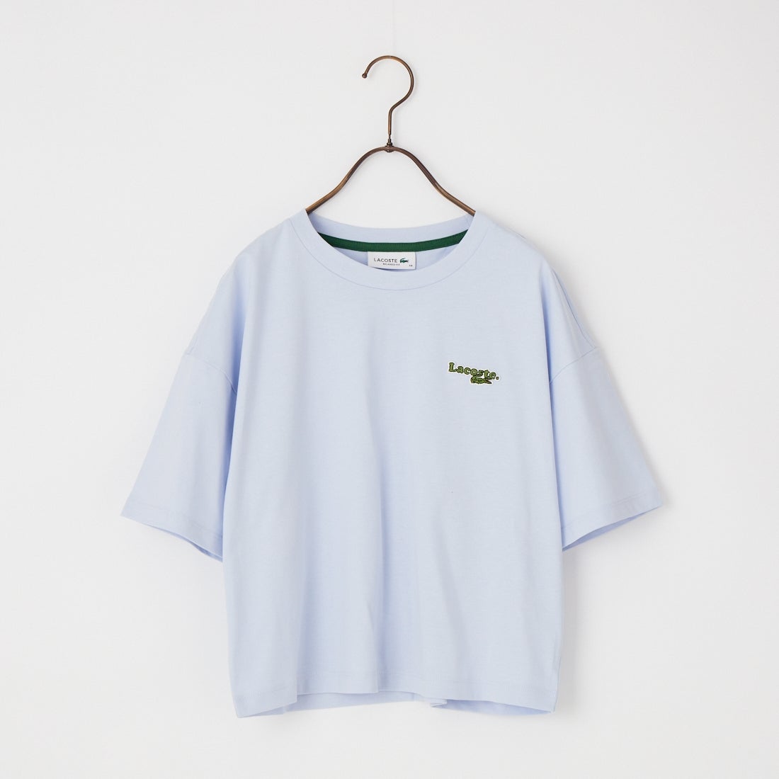 LACOSTE [ラコステ] ネーム＆ワニロゴパッチクロップドTシャツ [TF7605