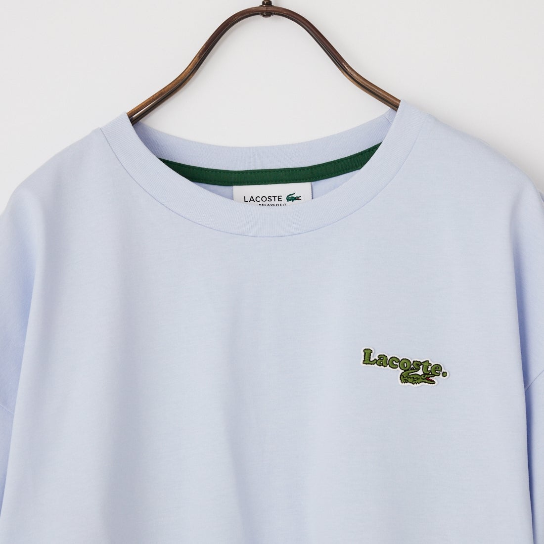 LACOSTE [ラコステ] ネーム＆ワニロゴパッチクロップドTシャツ [TF7605] J2G PHOENI