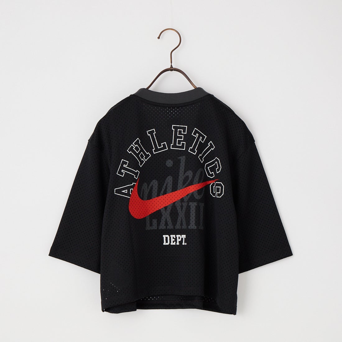 NIKE [ナイキ] オーバーサイズド ヘリテージ クロップド メッシュ ジャージー [IR1651] 010 BLACK