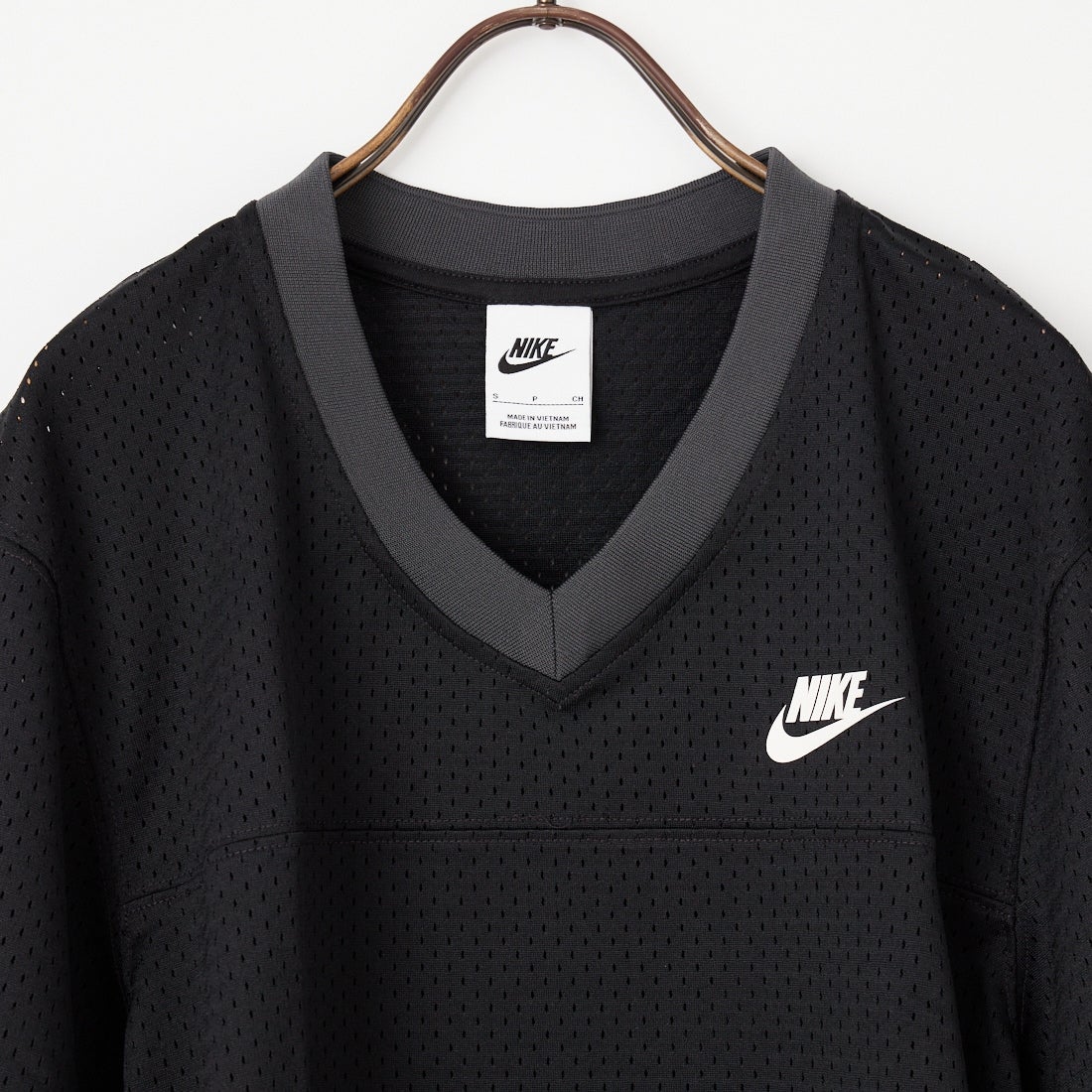 NIKE [ナイキ] オーバーサイズド ヘリテージ クロップド メッシュ ジャージー [IR1651] 010 BLACK