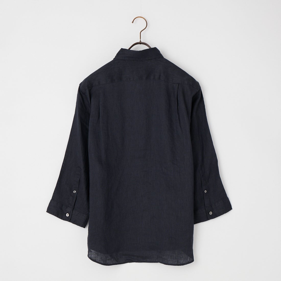 33Degrees [サーティスリーディグリーズ] フレンチリネン 7分袖シャツ [BFQ212] 540 ﾈｲﾋﾞｰ