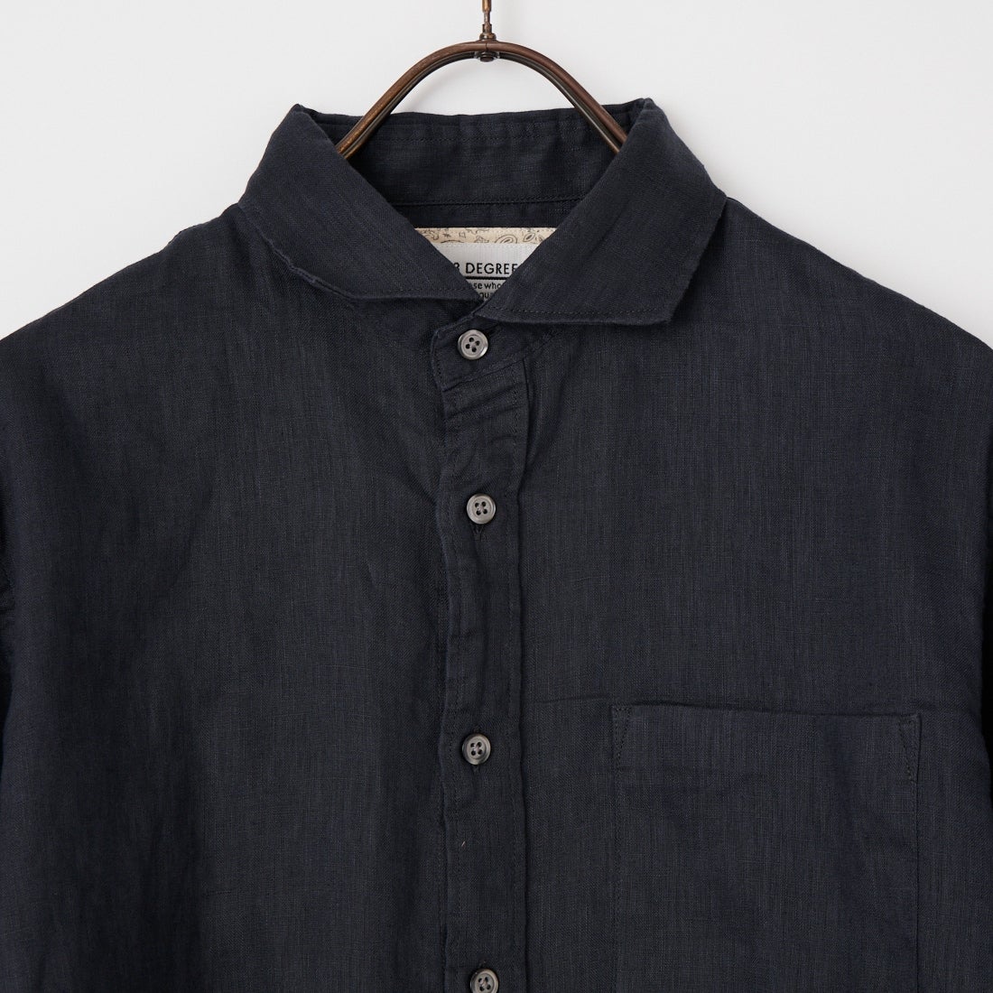33Degrees [サーティスリーディグリーズ] フレンチリネン 7分袖シャツ [BFQ212] 540 ﾈｲﾋﾞｰ