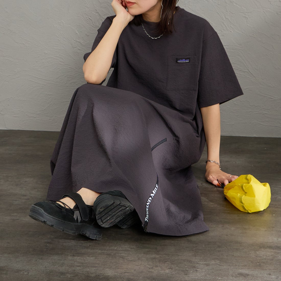 19 CHARCOA&&モデル身長：160cm 着用サイズ：F&&