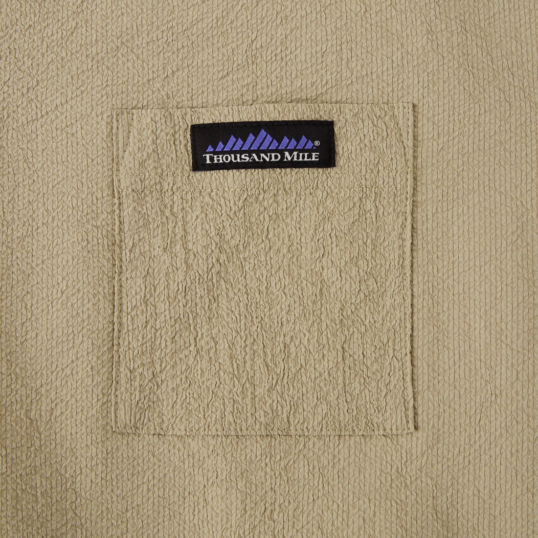 THOUSAND MILE [サウザンド マイル] 別注 シアサッカー ロゴジップ ショートスリーブワンピース [TM261SS50802-JF] 23 BEIGE