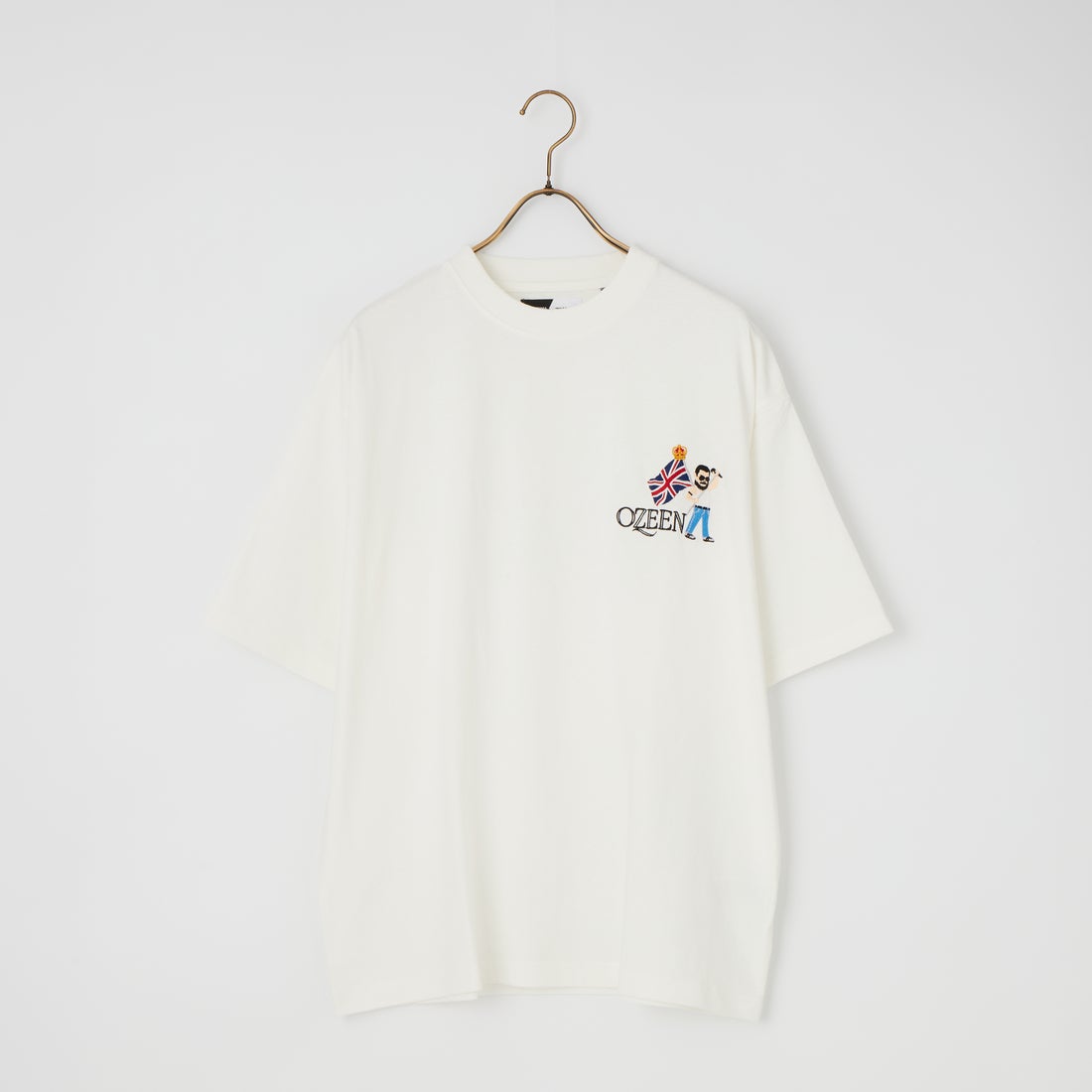 33Degrees [サーティスリーディグリーズ] 髭おじさんサガラ刺繍 半袖Tシャツ [TDR-262-042] B WHITE