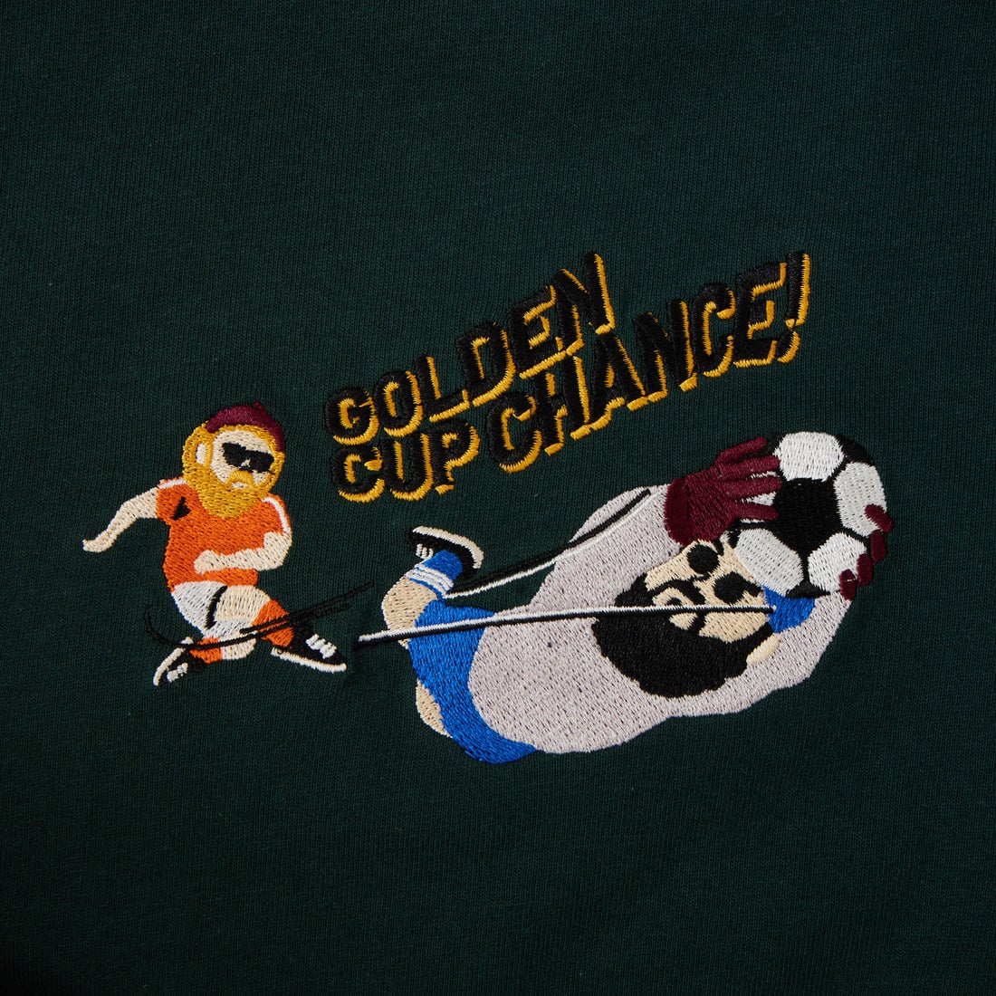 33Degrees [サーティスリーディグリーズ] 髭おじさんサガラ刺繍 半袖Tシャツ [TDR-262-042] E GREEN