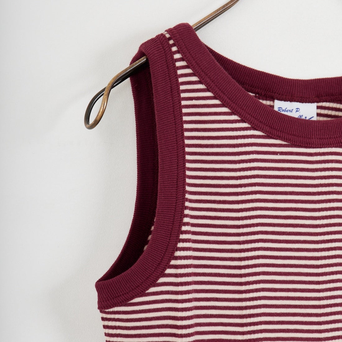 Robert P.Miller [ロバートピーミラー] 別注 配色 パネルリブ 2Pパック ノースリーブTシャツ [RM261-01IN-JF] NVY CLAY