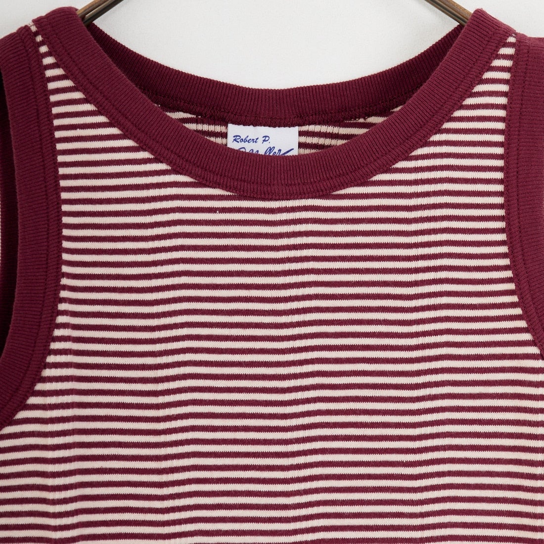 Robert P.Miller [ロバートピーミラー] 別注 配色 パネルリブ 2Pパック ノースリーブTシャツ [RM261-01IN-JF] NVY CLAY