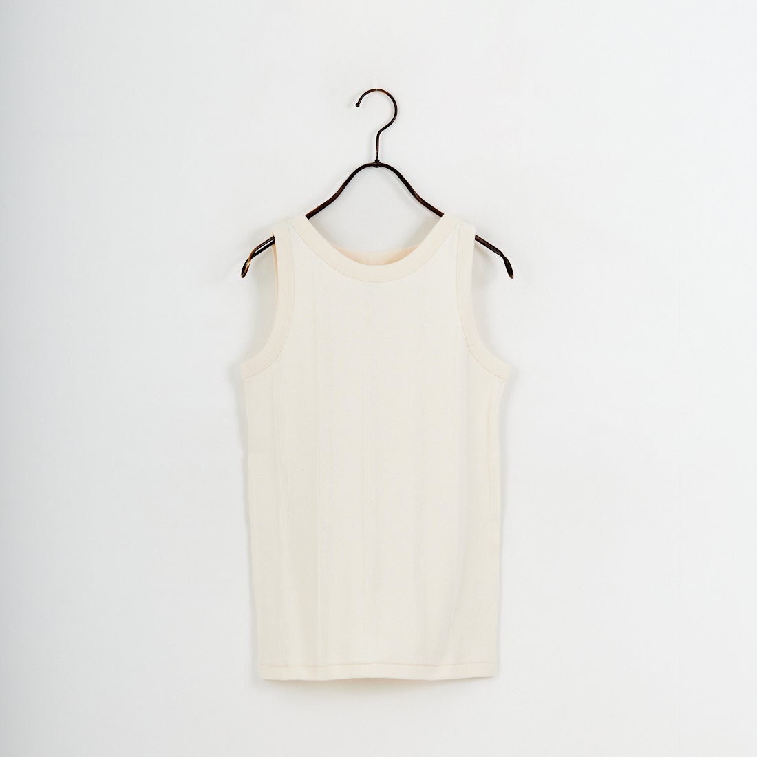 Robert P.Miller [ロバートピーミラー] 別注 配色 パネルリブ 2Pパック ノースリーブTシャツ [RM261-01IN-JF] IVORY BLK