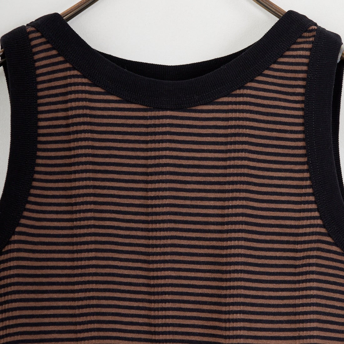 Robert P.Miller [ロバートピーミラー] 別注 配色 パネルリブ 2Pパック ノースリーブTシャツ [RM261-01IN-JF] BRN CARBON