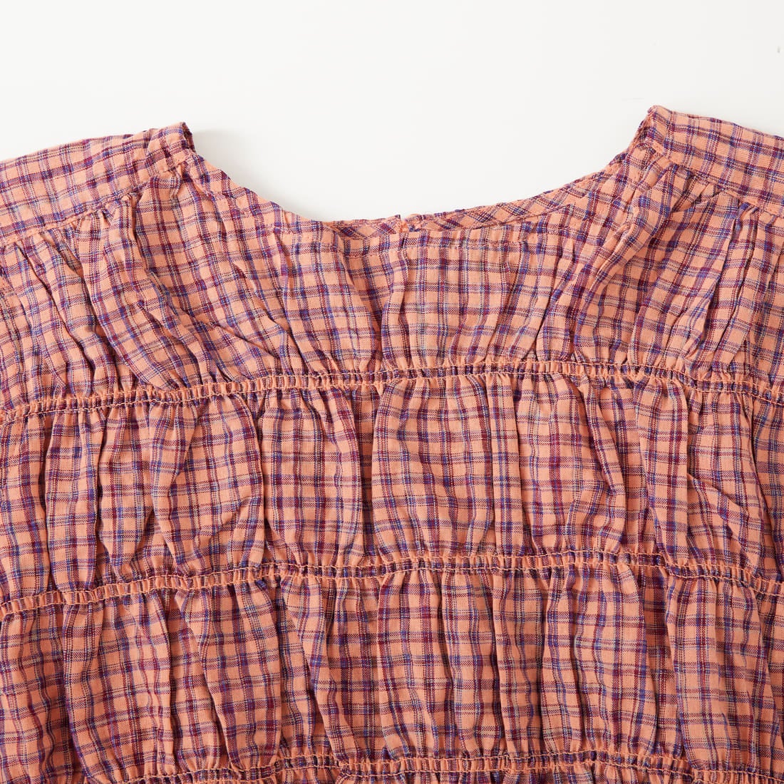 nenom [ネノム] チェックギャザーノースリーブブラウス [NE26322004] 41 PINK