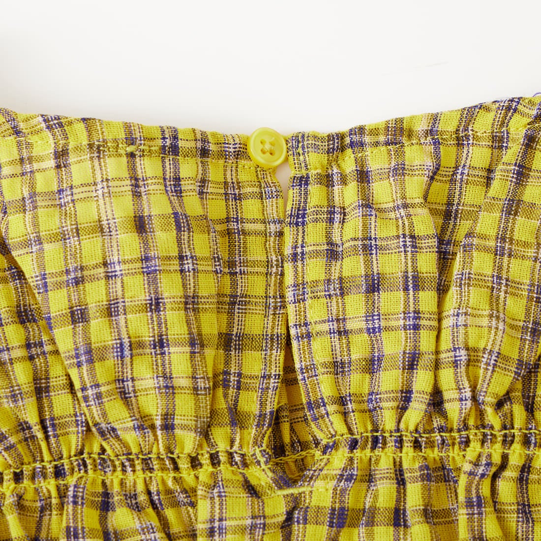 nenom [ネノム] チェックギャザーノースリーブブラウス [NE26322004] 31 YELLOW